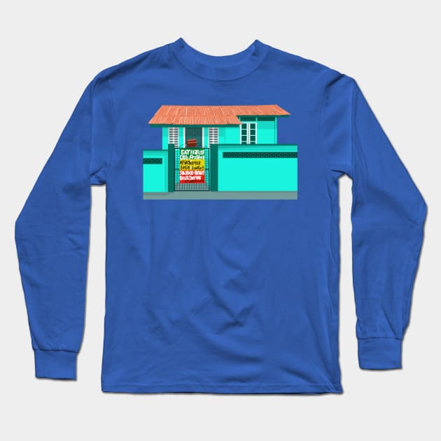 Old Caribbean Home Long Sleeve T-Shirt by nicholashugginsdesign